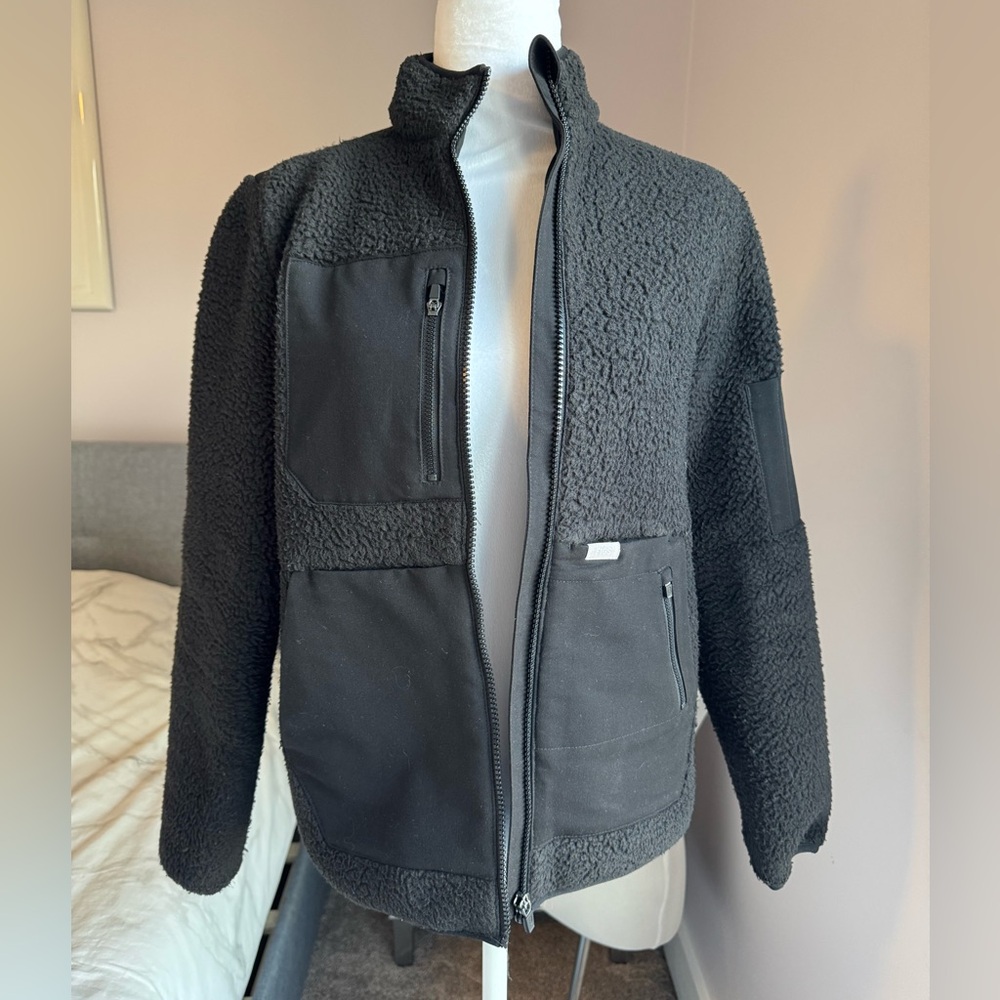Figs Black On-Shift Sherpa Fleece Jacket Size XS